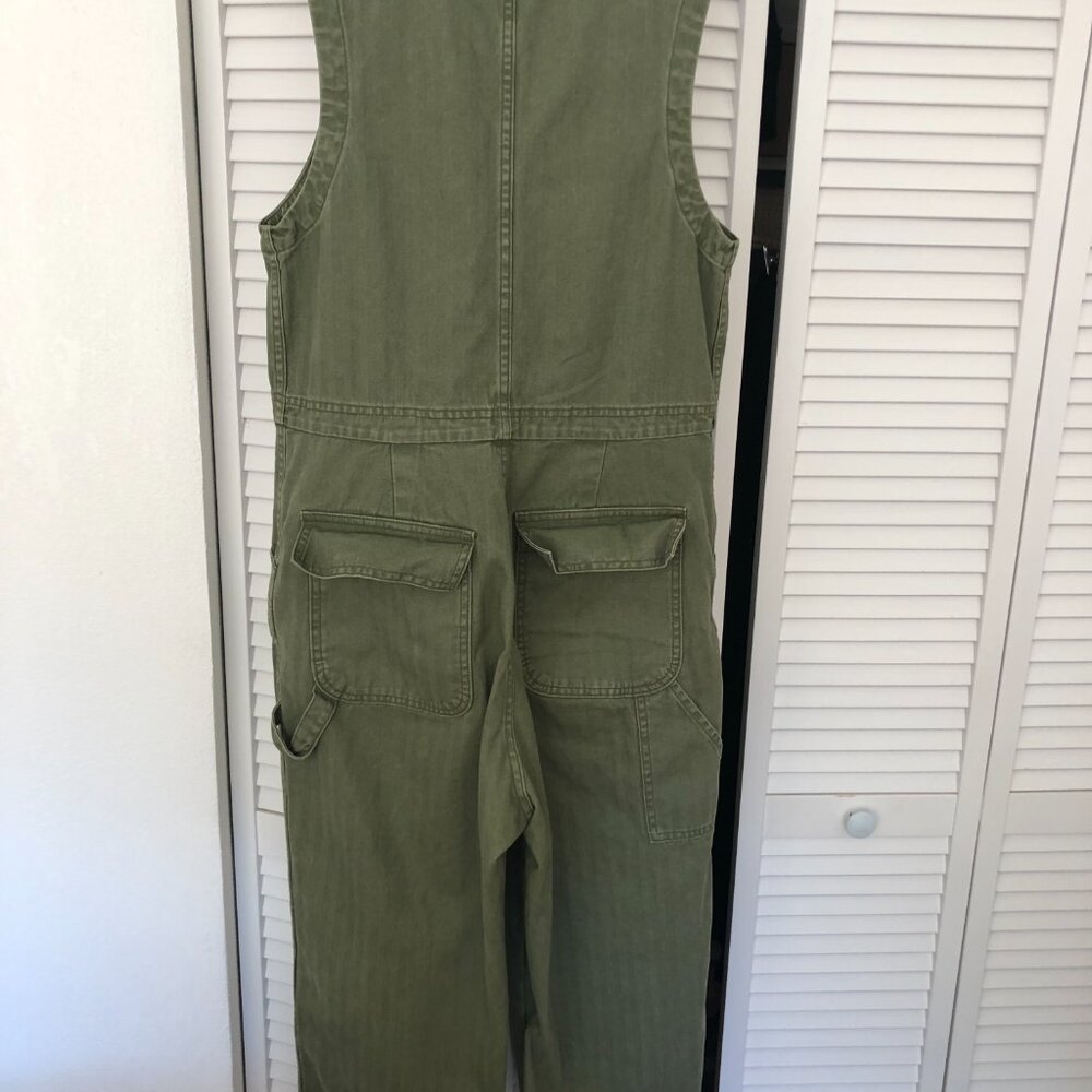 Caron Callahan Japanese Twill Green Jumpsuit - Picture 3 of 3